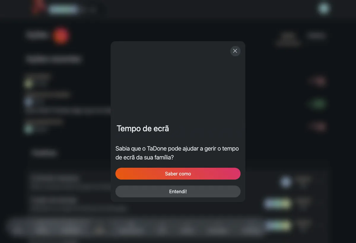 A biblioteca de ações no TaDone