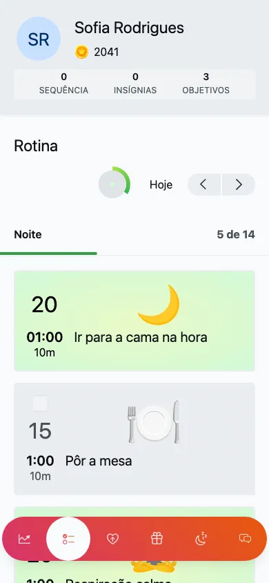 A rotina diária de uma criança no telemóvel